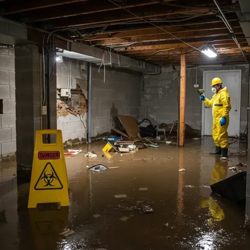 Flooded Basement Electrical Hazard in Polk County, TX Property