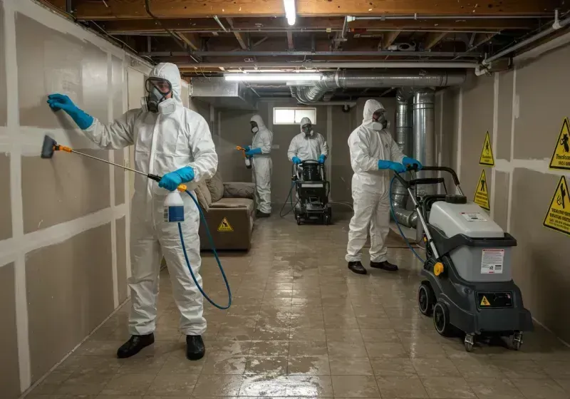 Basement Moisture Removal and Structural Drying process in Polk County, TX